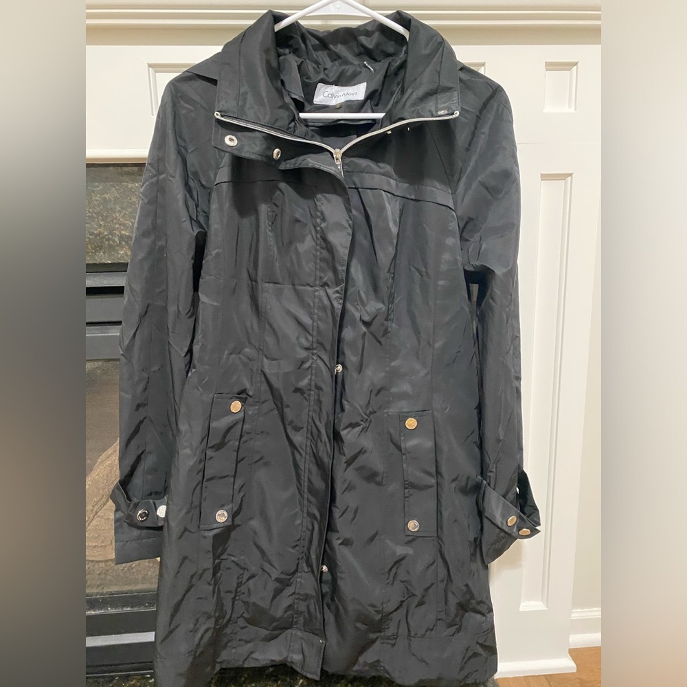 Calvin Klein Black Rain Coat